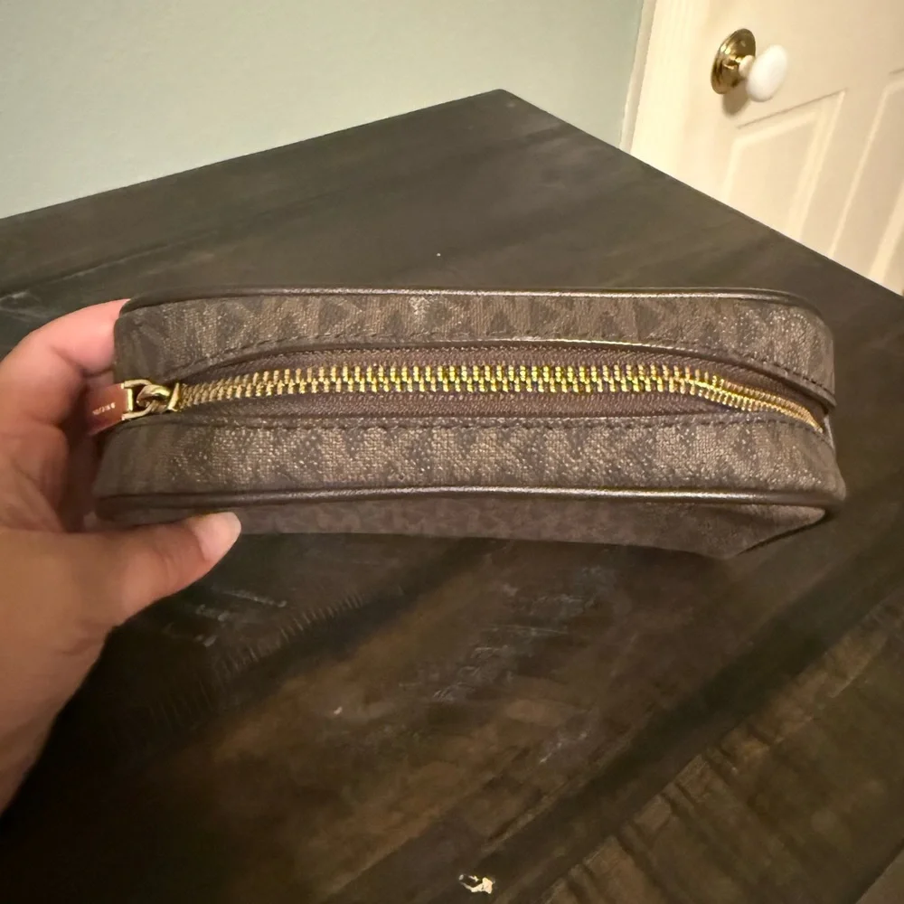 Michael Kors Brown Cosmetic Bag - Picture 2 of 4